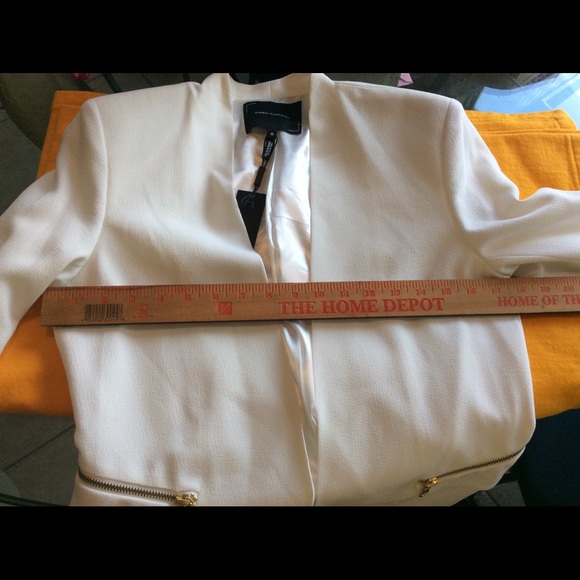 Robert Rodriguez Cream Open Crepe Zip Blazer/Jacket Size 6, NWT - Picture 8 of 12